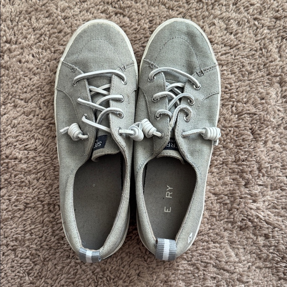 Sperry Light Gray Canvas Sneakers